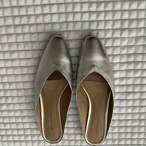 Banana Republic Metallic Silver Mules